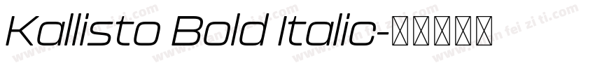 Kallisto Bold Italic字体转换